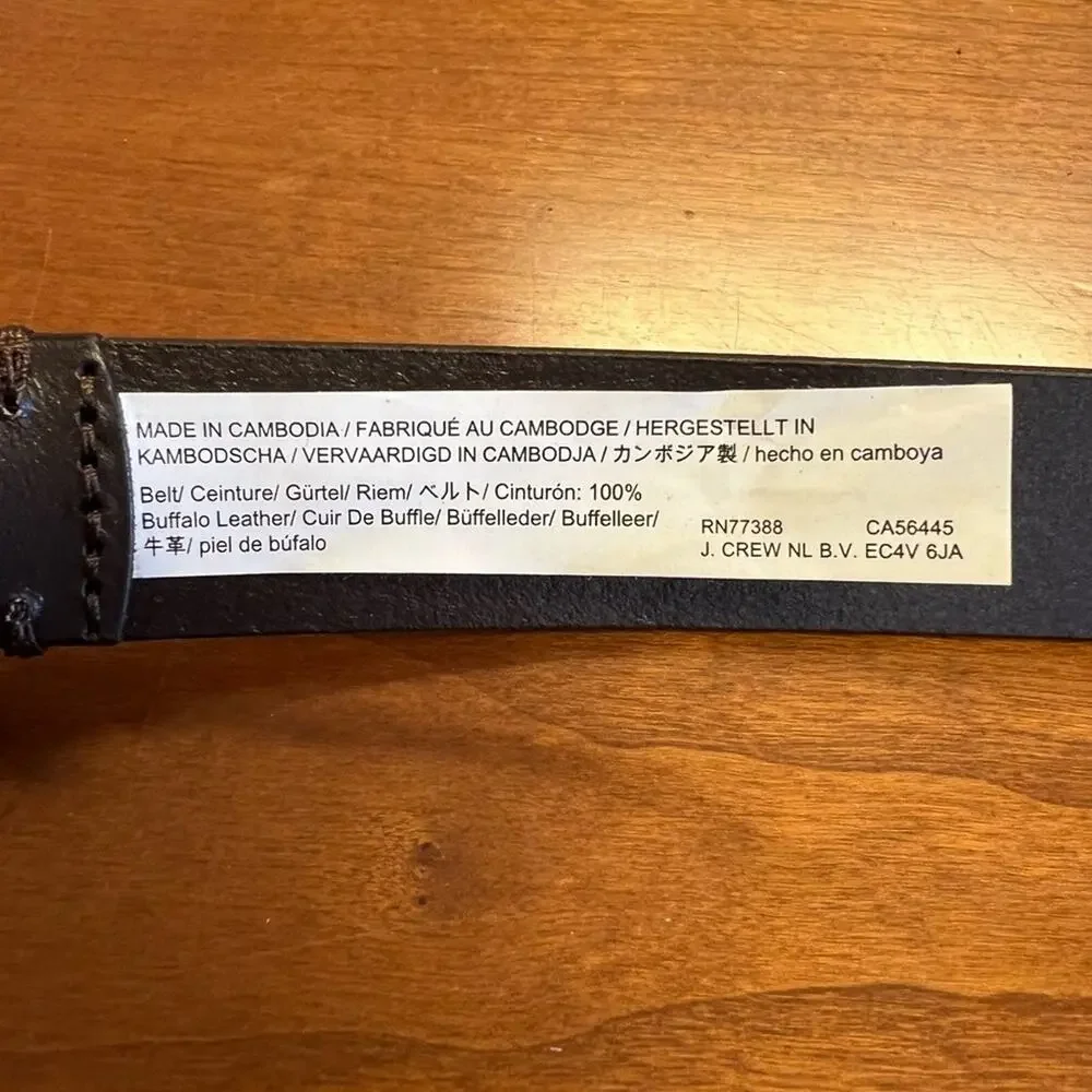 J.Crew Crewcuts Boys Leather Belt Dark Caramel Size M